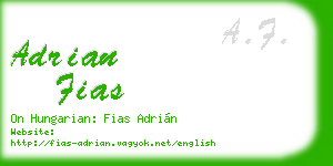 adrian fias business card